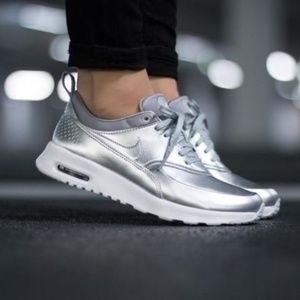 Silver Nikes Theas